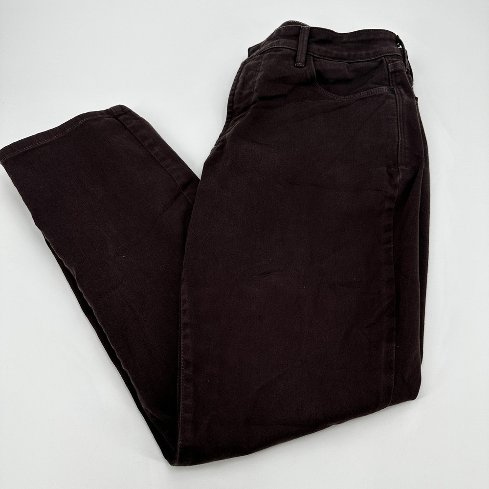 NYDJ Sheri Slim Brown Jeans Womens 12P Lift Tuck Technology Petite Stretch Earth